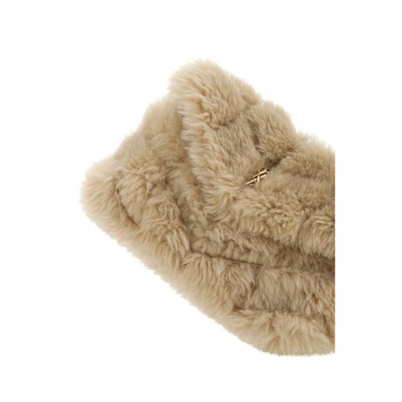 Saint Laurent Small Lou Puffer Genuine Shearling Pouch in Beige - Picture 2 of 8